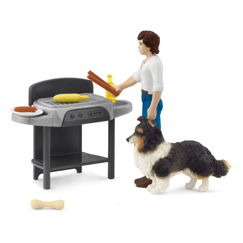 Schleich - Jezdecký klub, Hrací sada Tomovo grilování s rodinou a přáteli