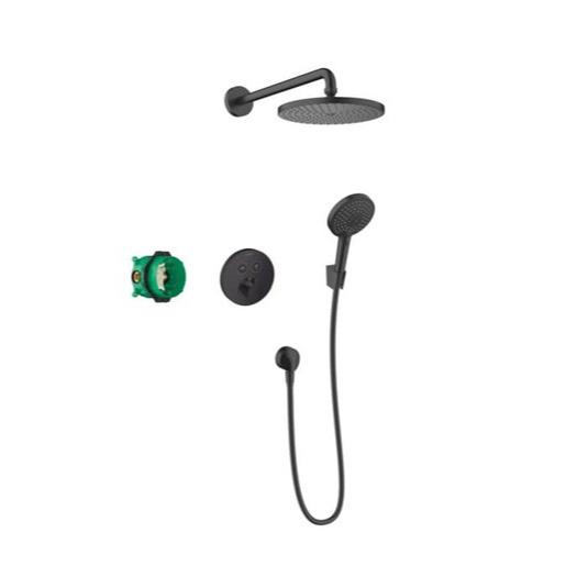 Hansgrohe Raindance S sprchový systém pod omítku s termostatickou baterií matná černá 27 959 670