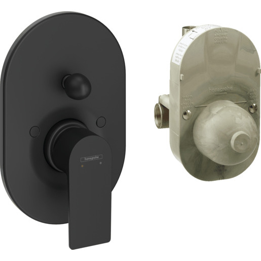 Hansgrohe Rebris E sprchová a vanová baterie včetně podomítkového tělesa matná černá 72 458 670