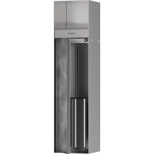 Držák Hansgrohe XtraStoris Rock s dvířky nerez 56062800