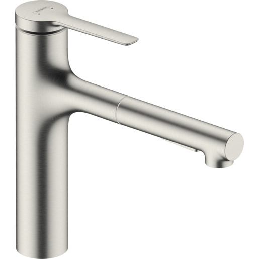 Hansgrohe Zesis M33 dřezová baterie s vytahovací sprškou, 2 proudy nerez 74 823 800