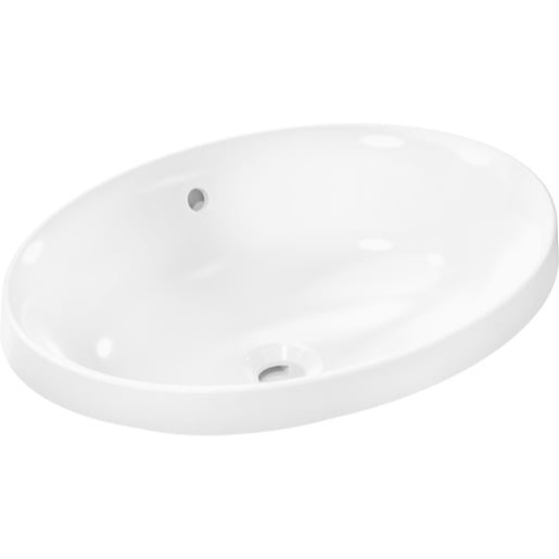Hansgrohe Xuniva D zápustné umyvadlo 55x40 cm bez otvoru pro baterii, s přepadem 61 058 450