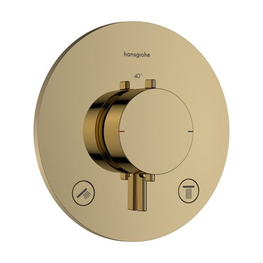 Hansgrohe Ecostat Comfort S sprchová a vanová baterie bez podomítkového tělesa leštěný vzhled zlata 33 715 990
