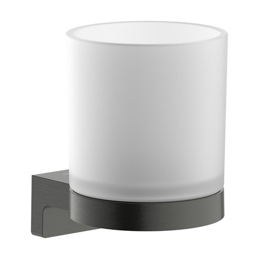 Hansgrohe AddStoris S držák skleniček včetně skleničky kartáčovaný černý chrom 41769340