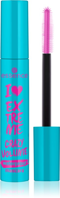 essence I LOVE EXTREME CRAZY VOLUME voděodolná řasenka pro objem odstín Black 12 ml