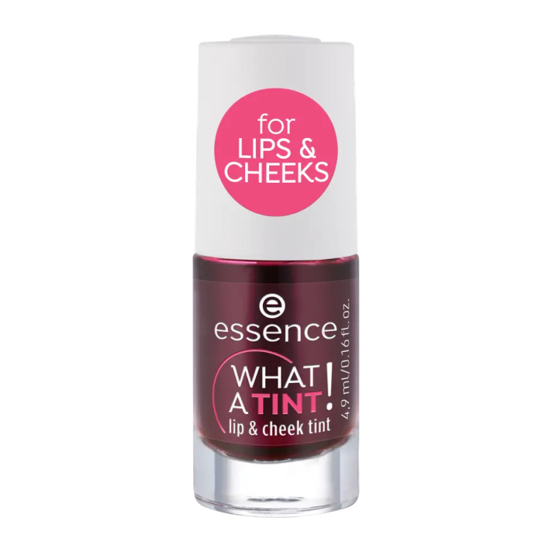 essence WHAT A TINT! tekutá tvářenka a lesk na rty odstín 01 Kiss From A Rose 4.9 ml