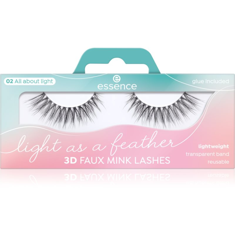 essence Light as a feather 3D faux mink umělé řasy 02 All about light 1 pár