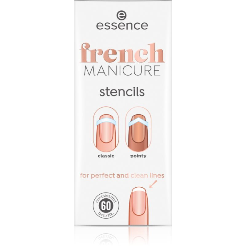 essence French MANICURE šablony na francouzskou manikúru 60 ks