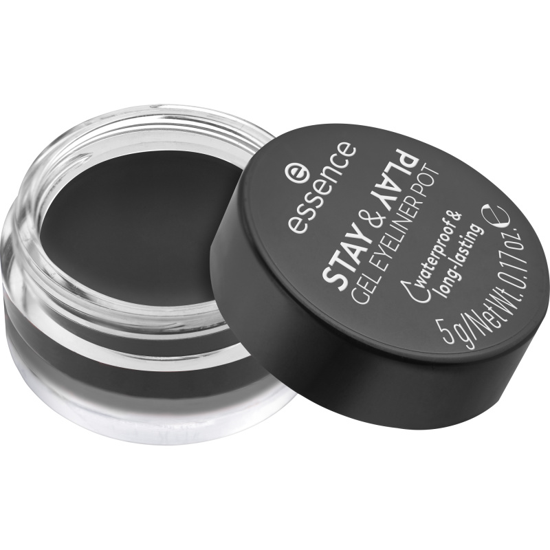 essence STAY & PLAY oční linky odstín 01 Black 5 g