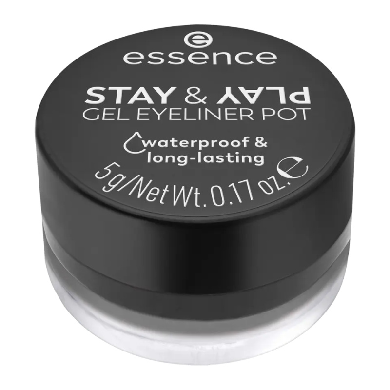 essence STAY & PLAY oční linky odstín 01 Black 5 g