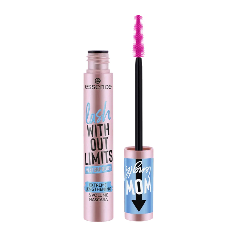 essence lash WITHOUT LIMITS WATERPROOF objemová a prodlužující řasenka voděodolná odstín 03 Black Waterproof 13 ml