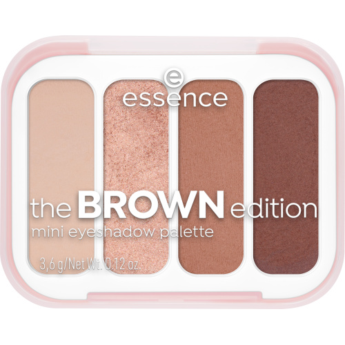 essence The Brown Edition paletka očních stínů mini 3.6 g