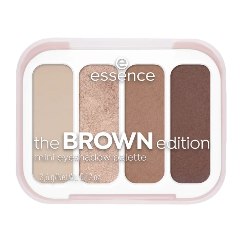 essence The Brown Edition paletka očních stínů mini 3.6 g