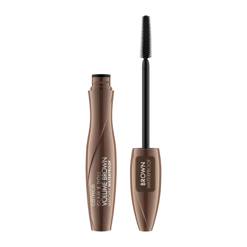 Catrice Glam & Doll Volume Brown voděodolná řasenka pro prodloužení, natočení a objem 10 ml