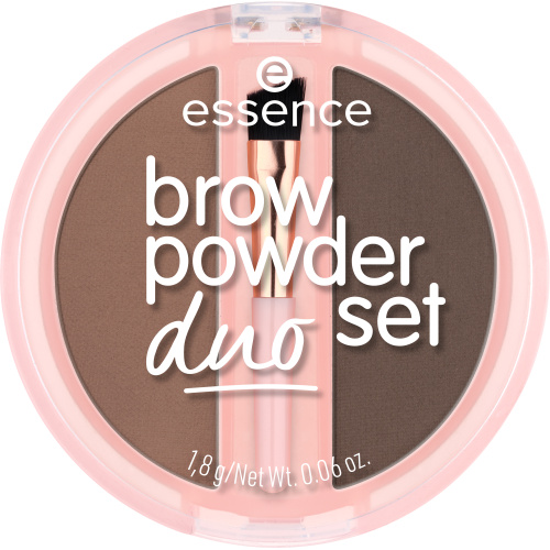 essence Brow Powder Duo set na obočí odstín 02 Medium 1.8 g