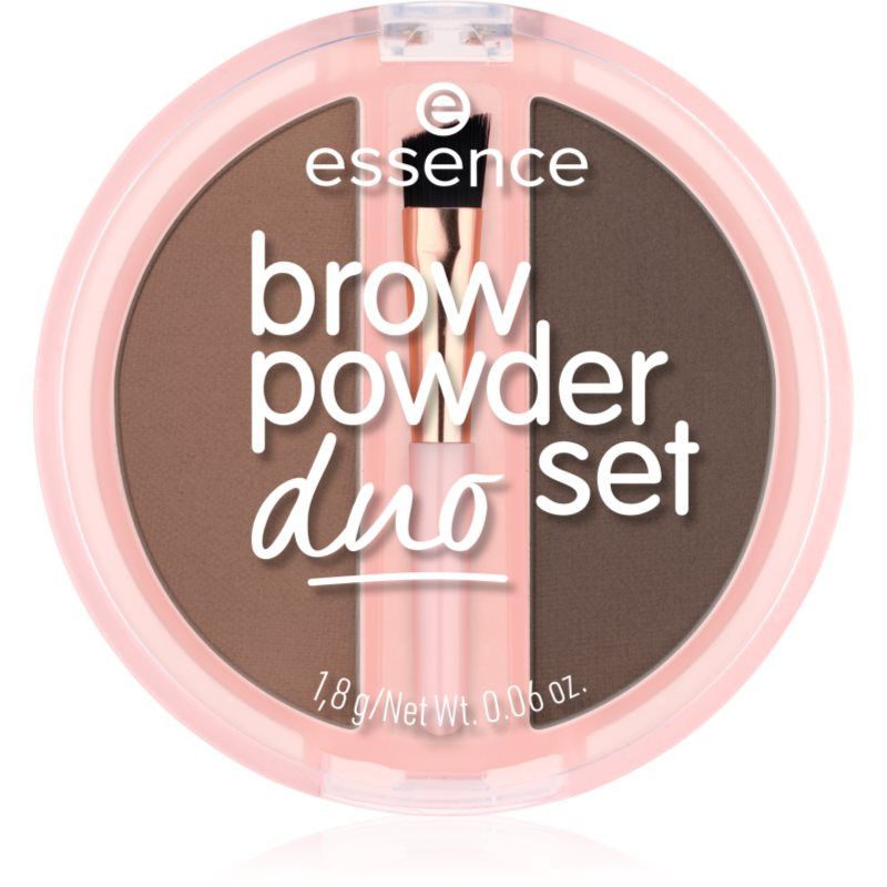 essence Brow Powder Duo set na obočí odstín 02 Medium 1.8 g