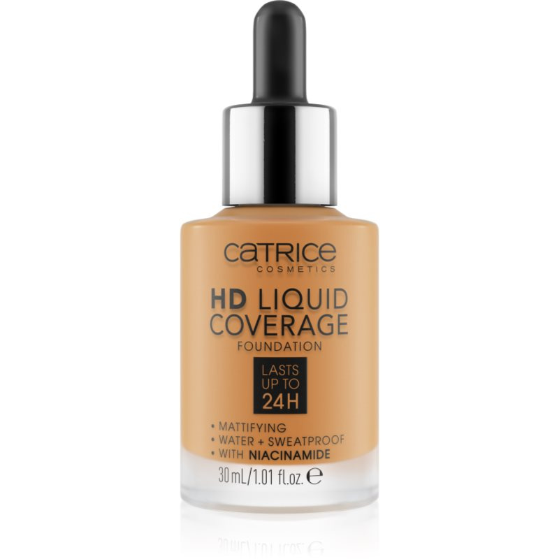 Catrice HD Liquid Coverage Foundation voděodolný tekutý make-up s matným efektem odstín 066 Warm Toffee 30 ml