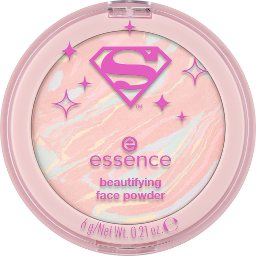 essence Superman kompaktní pudr pro rozjasnění pleti 6 g