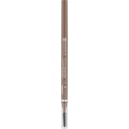 essence Micro Precise voděodolná tužka na obočí s kartáčkem odstín 02 Taupe 0.05 g