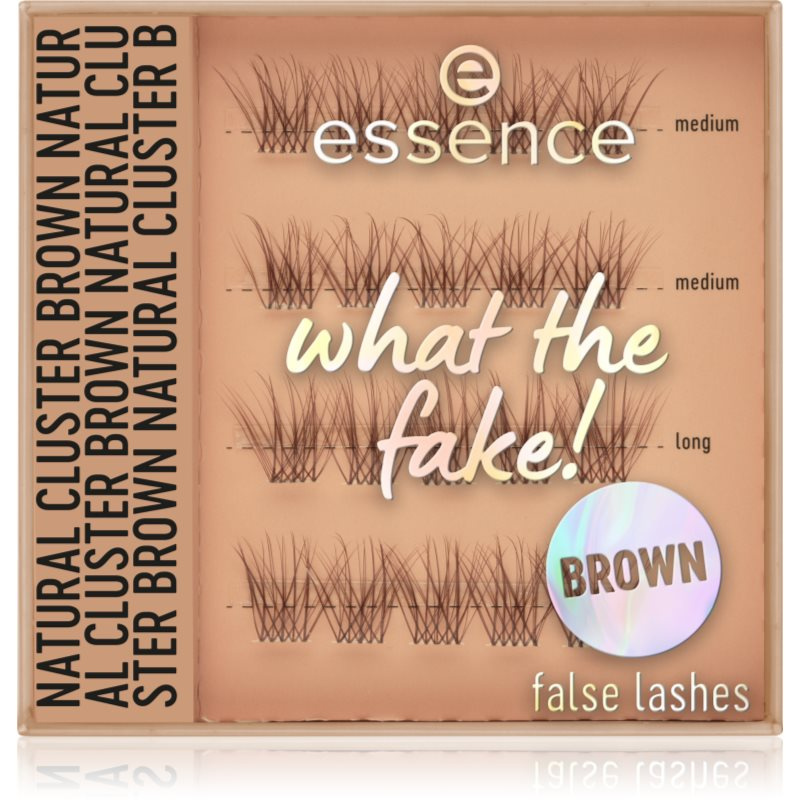 essence WHAT THE FAKE! umělé řasy 05 Natural Cluster Brown 1 pár