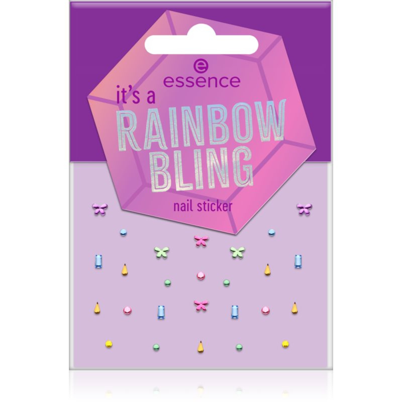 essence it's a RAINBOW BLING nálepky na nehty 27 ks