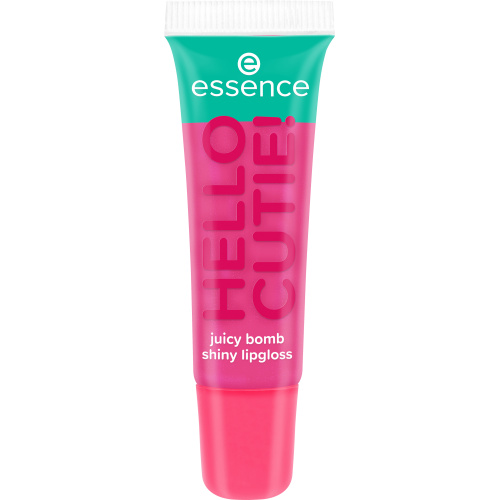 essence Say It With Juicy Hello Cutie! třpytivý lesk na rty odstín 02 Witty Watermelon 10 ml
