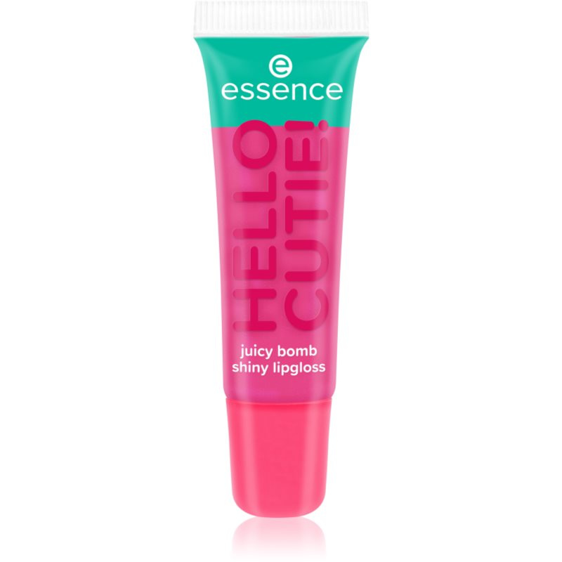 essence Say It With Juicy Hello Cutie! třpytivý lesk na rty odstín 02 Witty Watermelon 10 ml