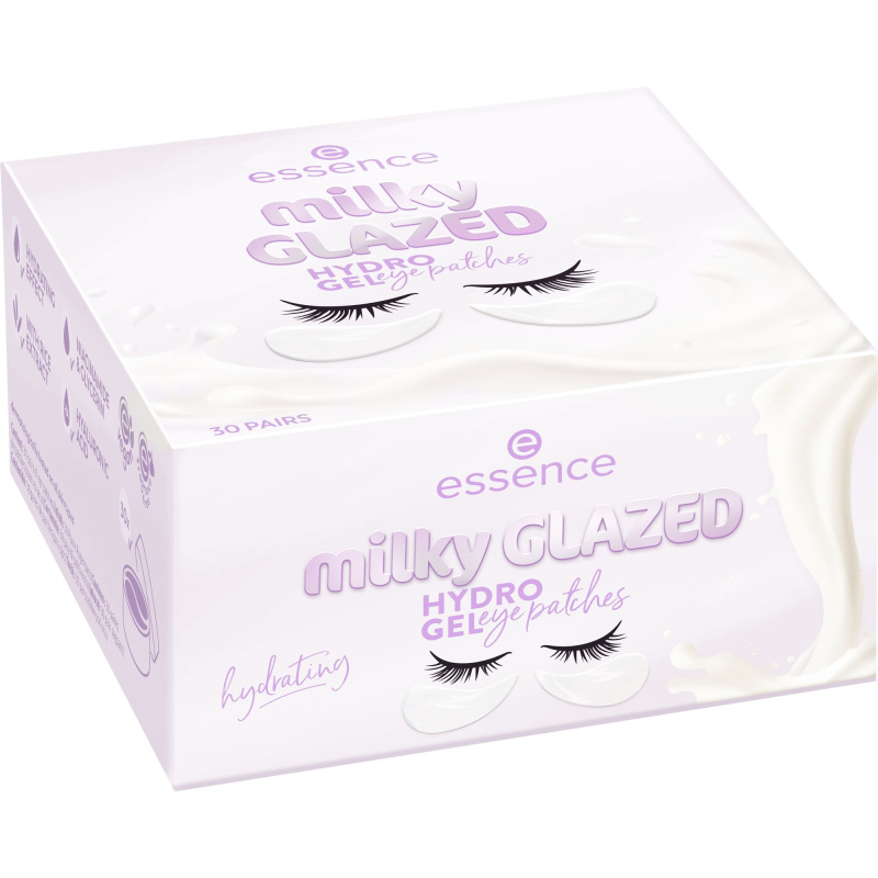 essence milky GLAZED hydrogelové polštářky na oční okolí 60 ks