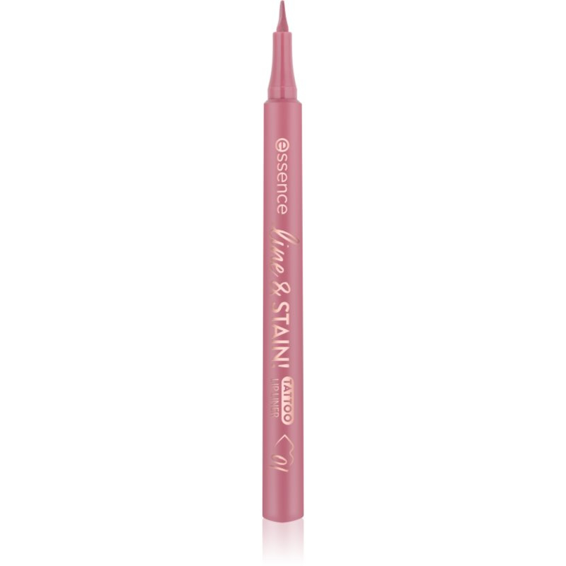 essence line & STAIN! TATTOO konturovací fix na rty pro dlouhotrvající efekt odstín 01 Everyone's Nude-Pink 1.1 ml