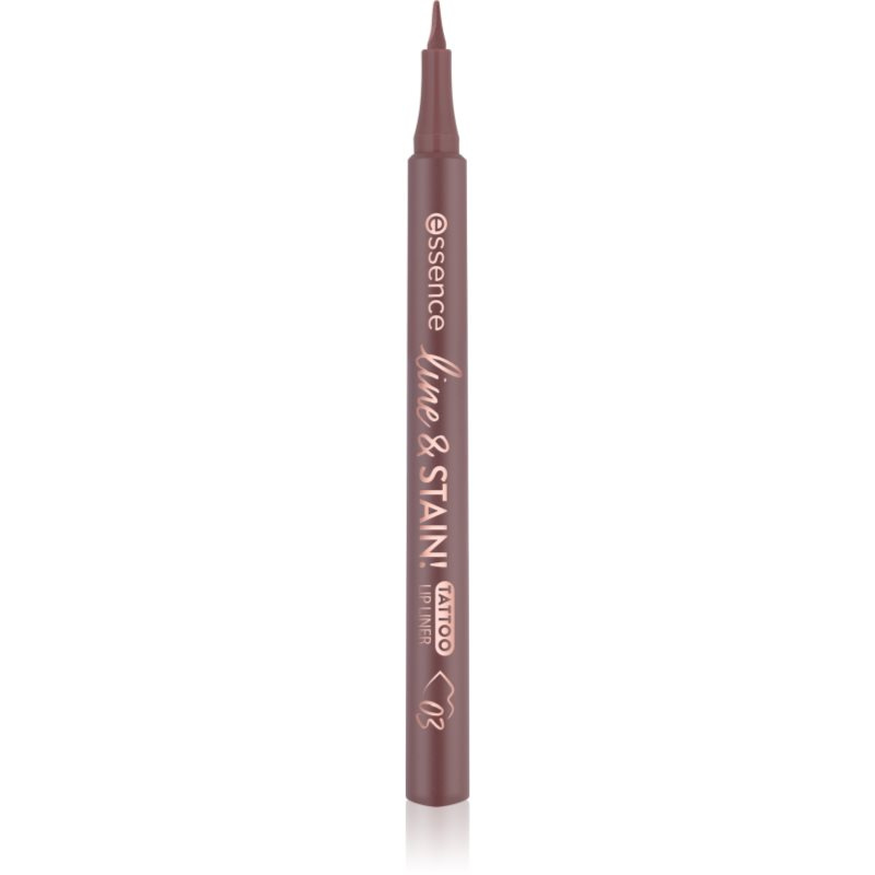essence line & STAIN! TATTOO konturovací fix na rty pro dlouhotrvající efekt odstín 03 Make A Mauve 1.1 ml