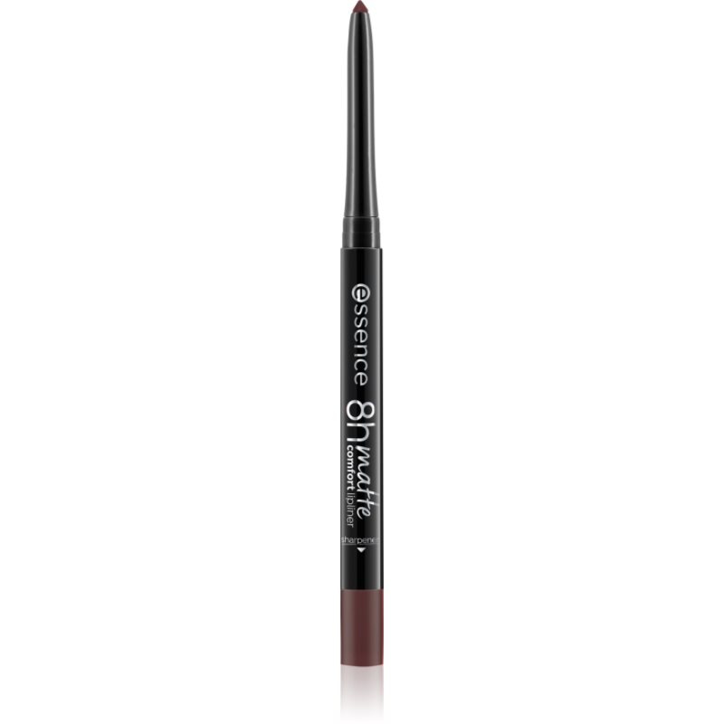 essence 8h Matte Comfort matná tužka na rty s ořezávátkem odstín 24 Coffee Date 0.3 g