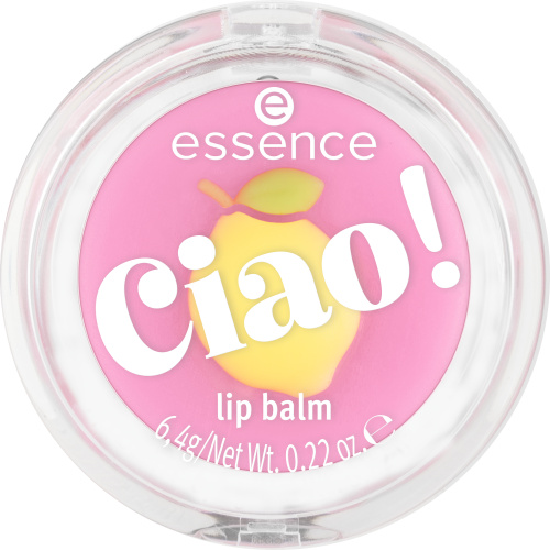 essence Ciao! balzám na rty odstín 01 Lemonissima 6.4 g