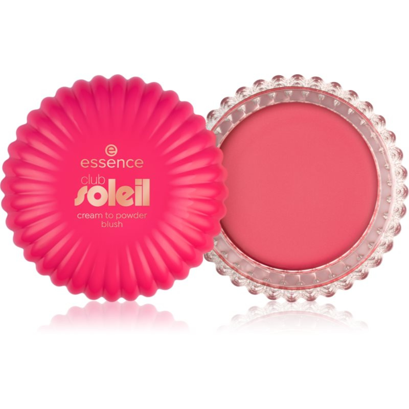 essence club SOLEIL krémová tvářenka s pudrovým efektem odstín 01 Guava Sunset 8.5 g