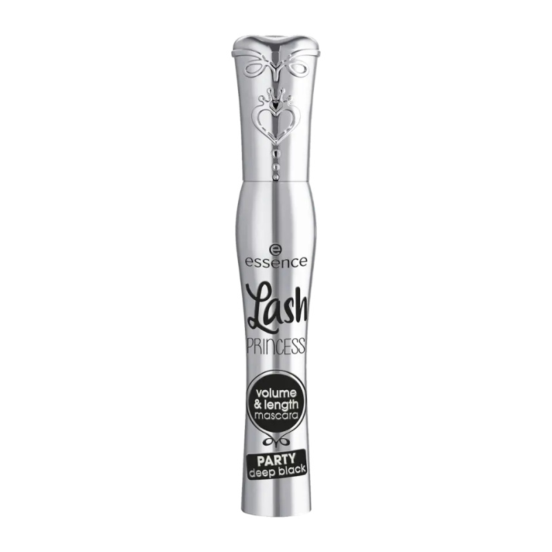essence Lash PRINCESS PARTY objemová řasenka pro prodloužení a oddělení řas odstín deep black 10 ml