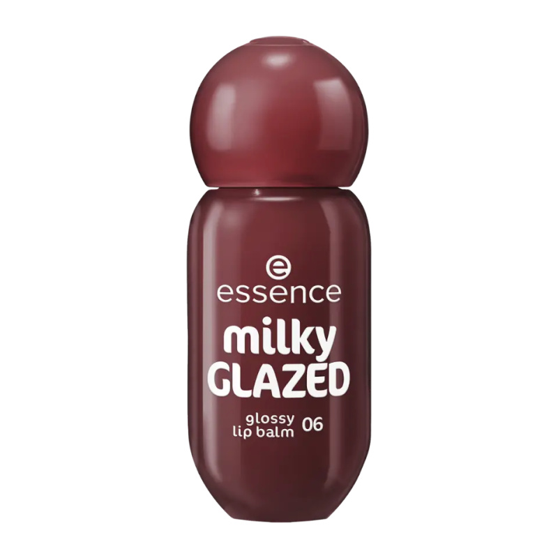 essence milky GLAZED tónovací balzám na rty s leskem odstín 06 Cherry on Top 4 ml