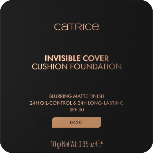 Catrice Invisible Cover Cushion Foundation matující make-up v houbičce SPF 30 odstín C042C 10 g