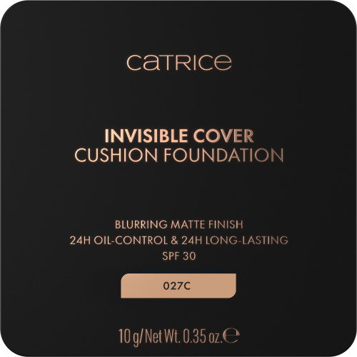 Catrice Invisible Cover Cushion Foundation matující make-up v houbičce SPF 30 odstín 10 g