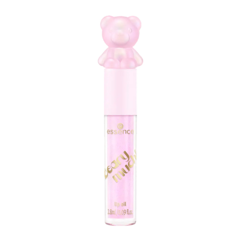 essence Beary much! olej na rty se třpytkami odstín 01 RaspBeary Kiss 2.8 ml