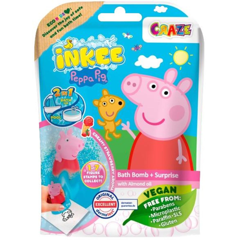 Inkee Peppa Pig šumivá bomba do vany s překvapením
