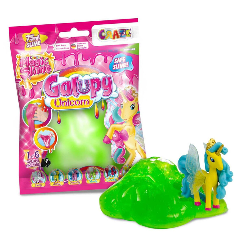 CRAZE magický sliz s překvapením Galupúy Unicorn (mix barev)