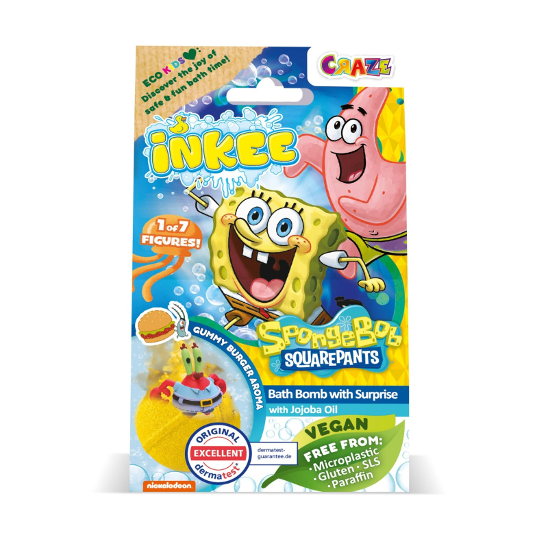 Craze INKEE SpongeBob koupelová bomba pro děti 1 ks