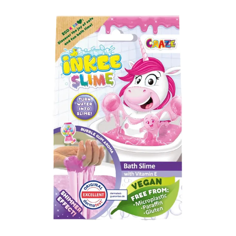 Craze INKEE Slime barevný sliz do koupele Pink 100 g