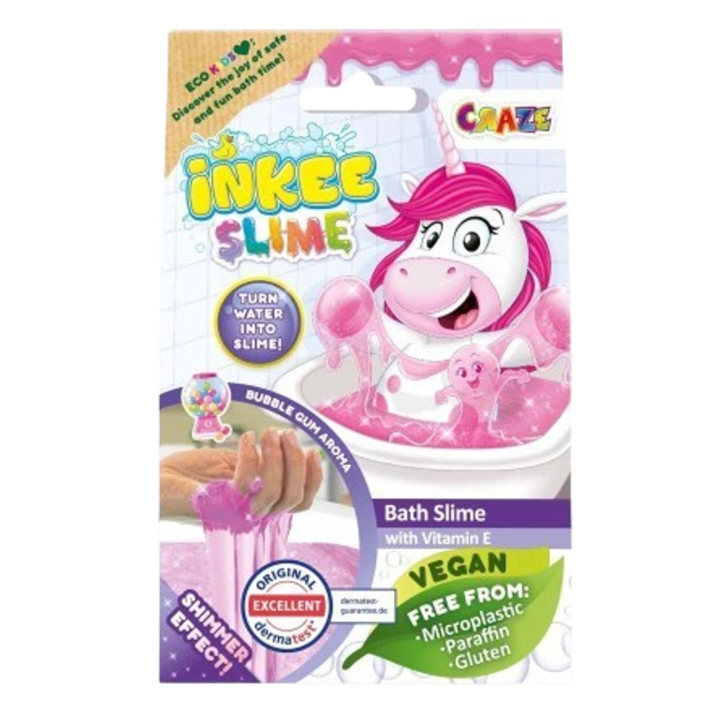 Craze INKEE Slime barevný sliz do koupele Pink 100 g
