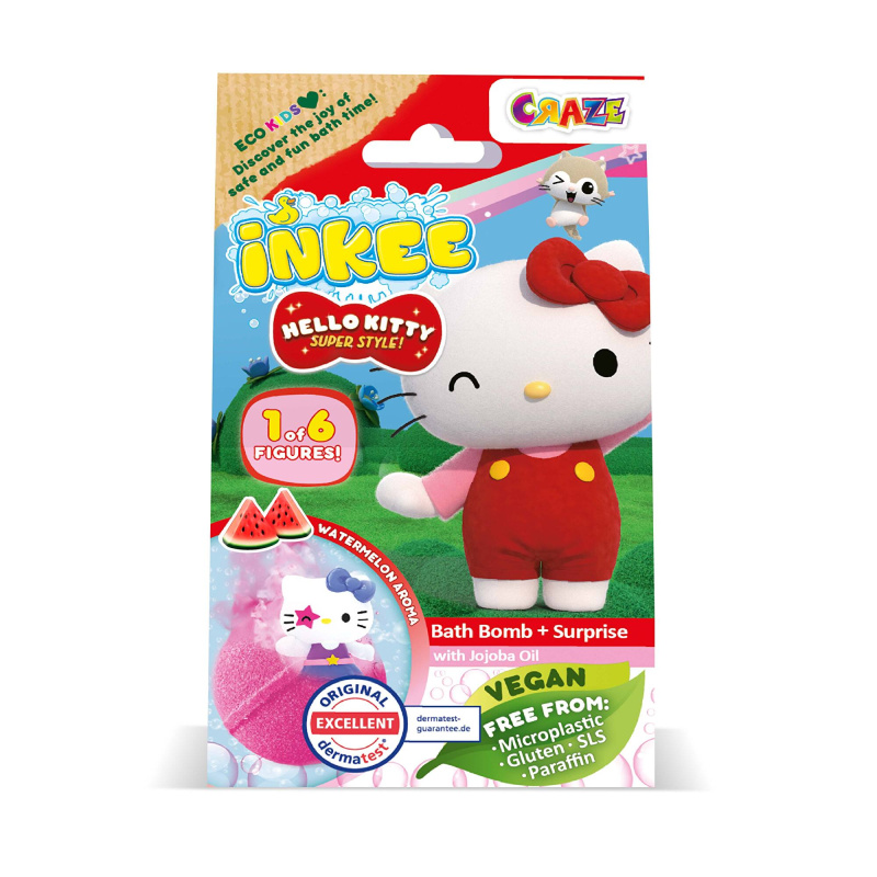 Craze INKEE Hello Kitty šumivá koule do koupele s figurkou 1 ks