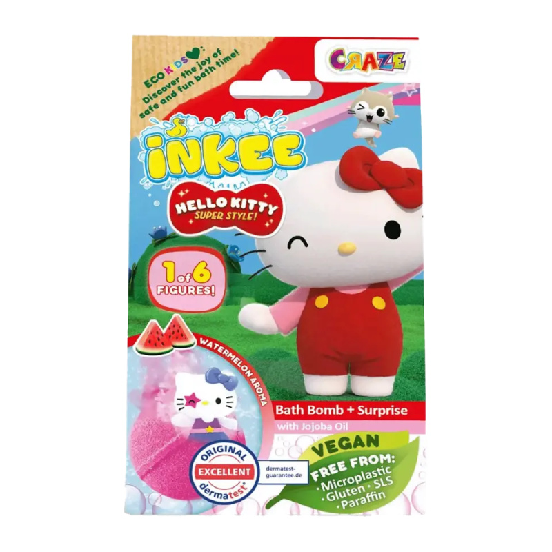 Craze INKEE Hello Kitty šumivá koule do koupele s figurkou 1 ks