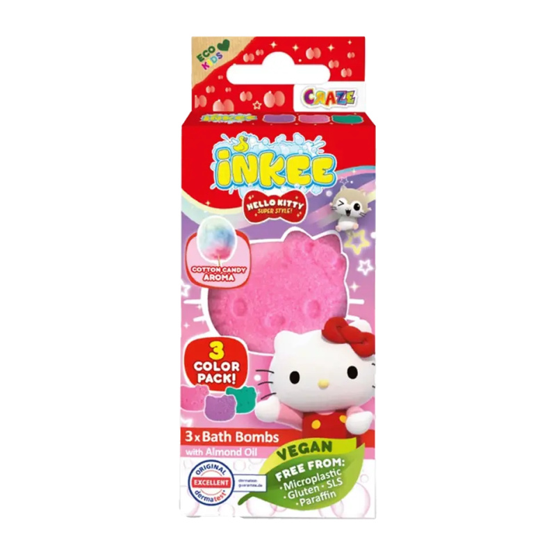 INKEE - Mini pack šumivá bomba - Hello Kitty