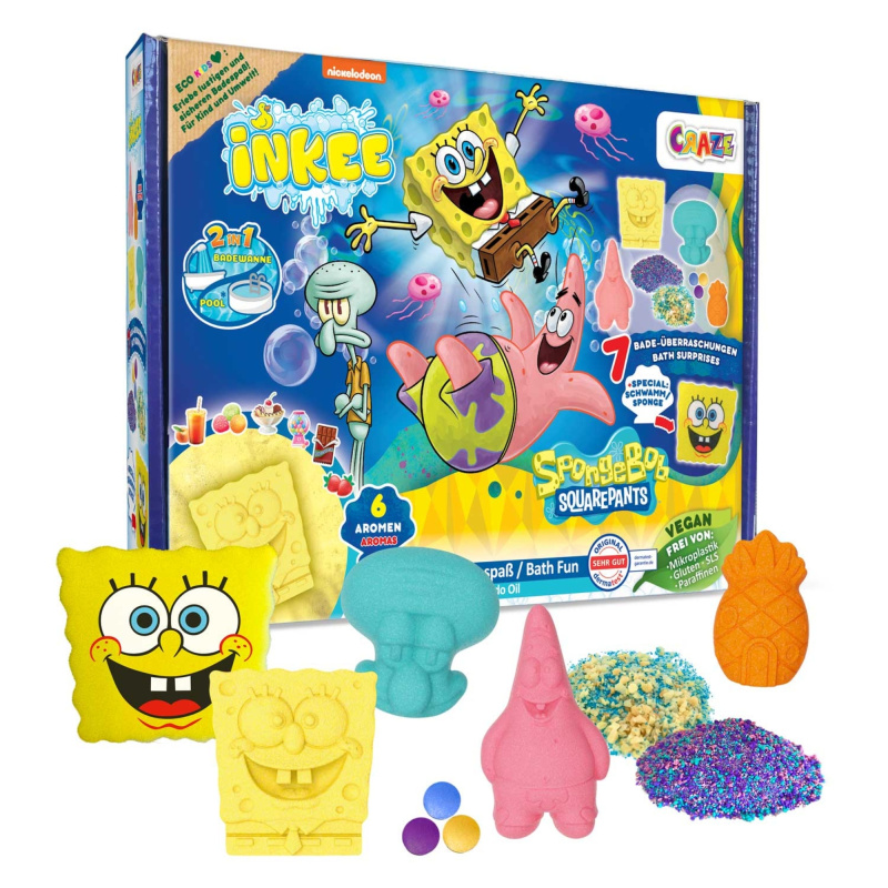 Craze SpongeBob Gift Box šumivé koule do koupele v dárkovém balení