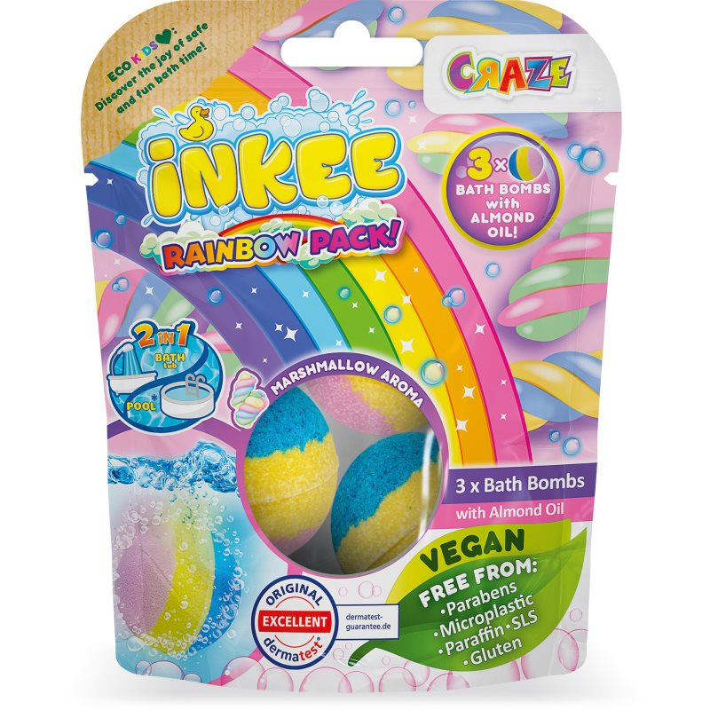 INKEE- Rainbow world 3x šumivá bomba