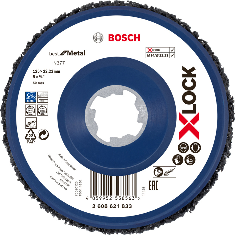 Kotouč brusný Bosch N377 Best for Metal X-LOCK 115 mm