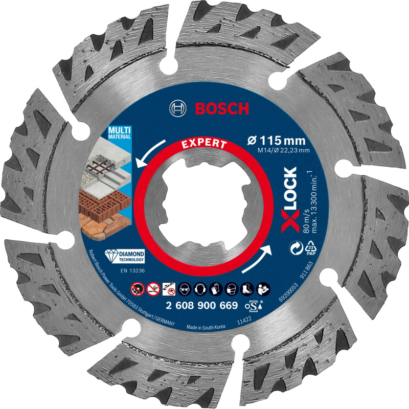 Bosch Diamantový dělicí kotouč X-LOCK Expert Multi Material, pr. 115 x 22,23 mm